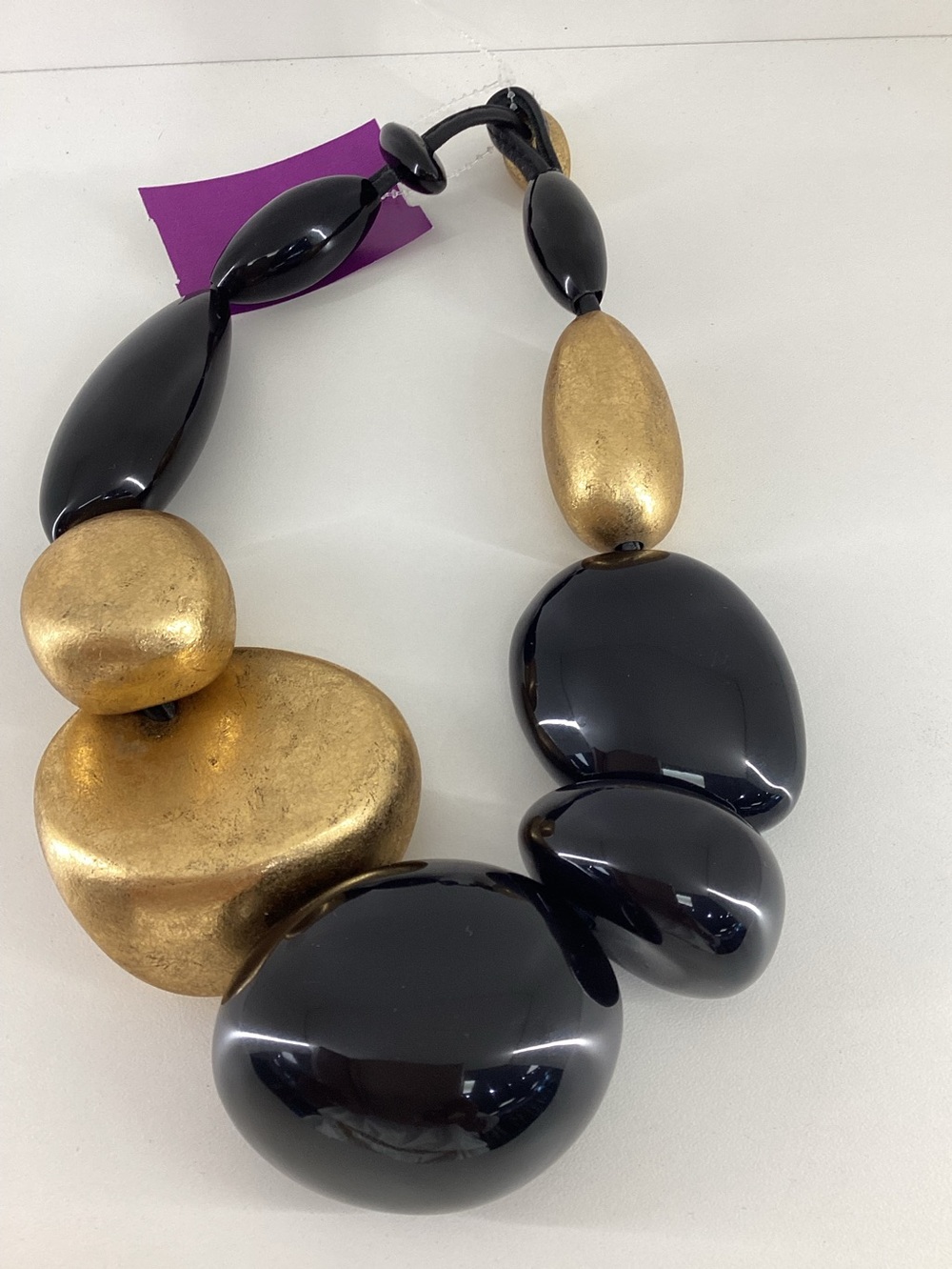 Pre Owned Monies Metallic Rock Necklace